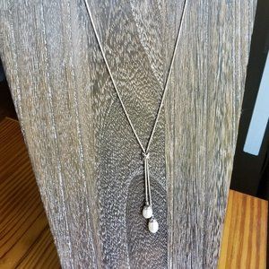 Sterling Silver Freshwater Teardrop Pearl Necklace